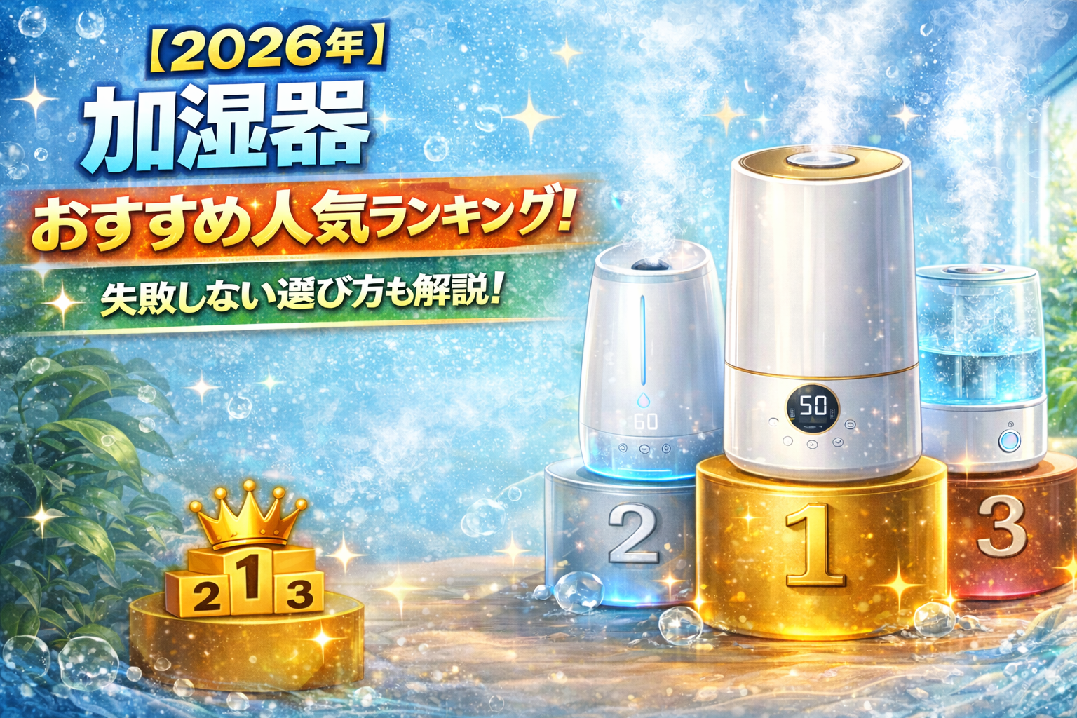 【2026年】加湿器のおすすめ人気ランキング！失敗しない選び方も解説！のアイキャッチ画像
