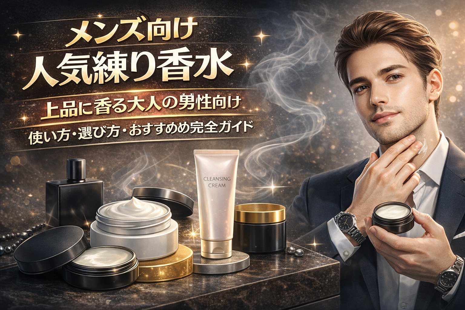 メンズ向け人気練り香水｜上品に香る大人の男性向け使い方・選び方・おすすめ完全ガイドのアイキャッチ画像