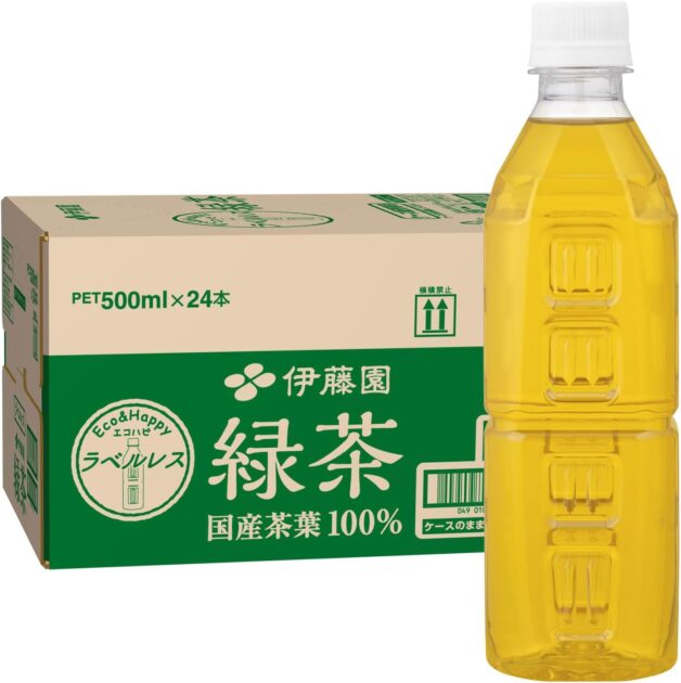 「 伊藤園 緑茶 」 ラベルレス 500ml×24本の画像