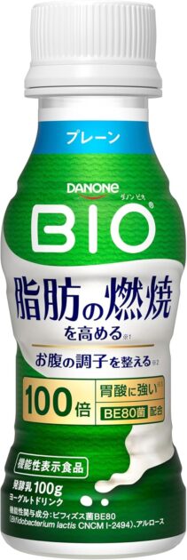 ダノンビオ 脂肪燃焼ヨーグルトドリンク プレーン 100g×12本の画像